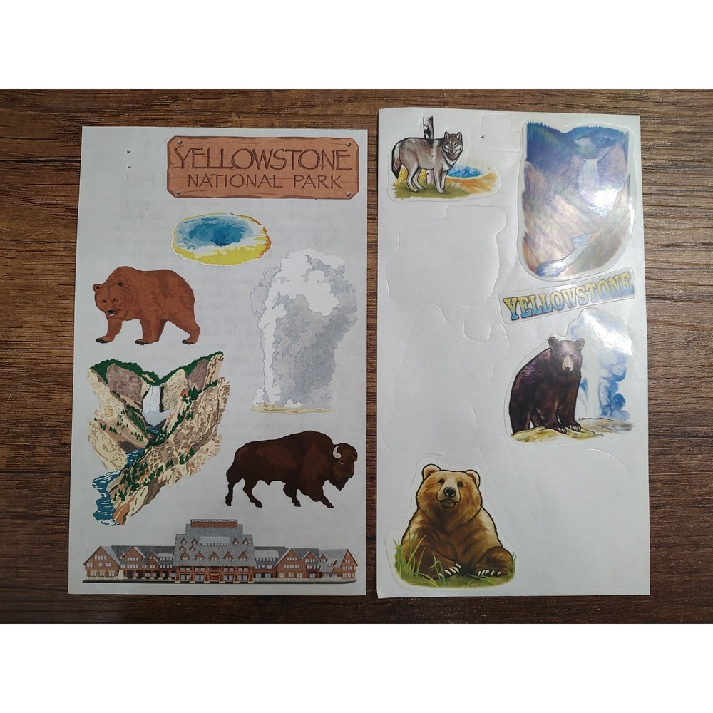 Yellowstone National Park Sticker Lot Mrs. Grossman Bear Buffalo Old Faithful